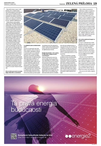 Energie 2 ako stabilný dodávateľ | Článok v časopise Hospodárske noviny | Energie2 v médiách