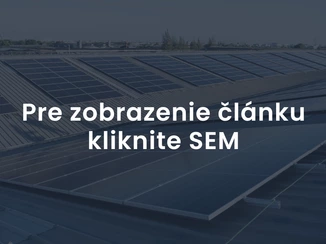 Fotovotlika pre každú firmu so správnym projektom | článok na webe trend.sk | Energie2services